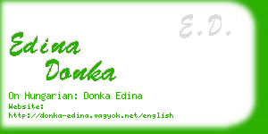 edina donka business card